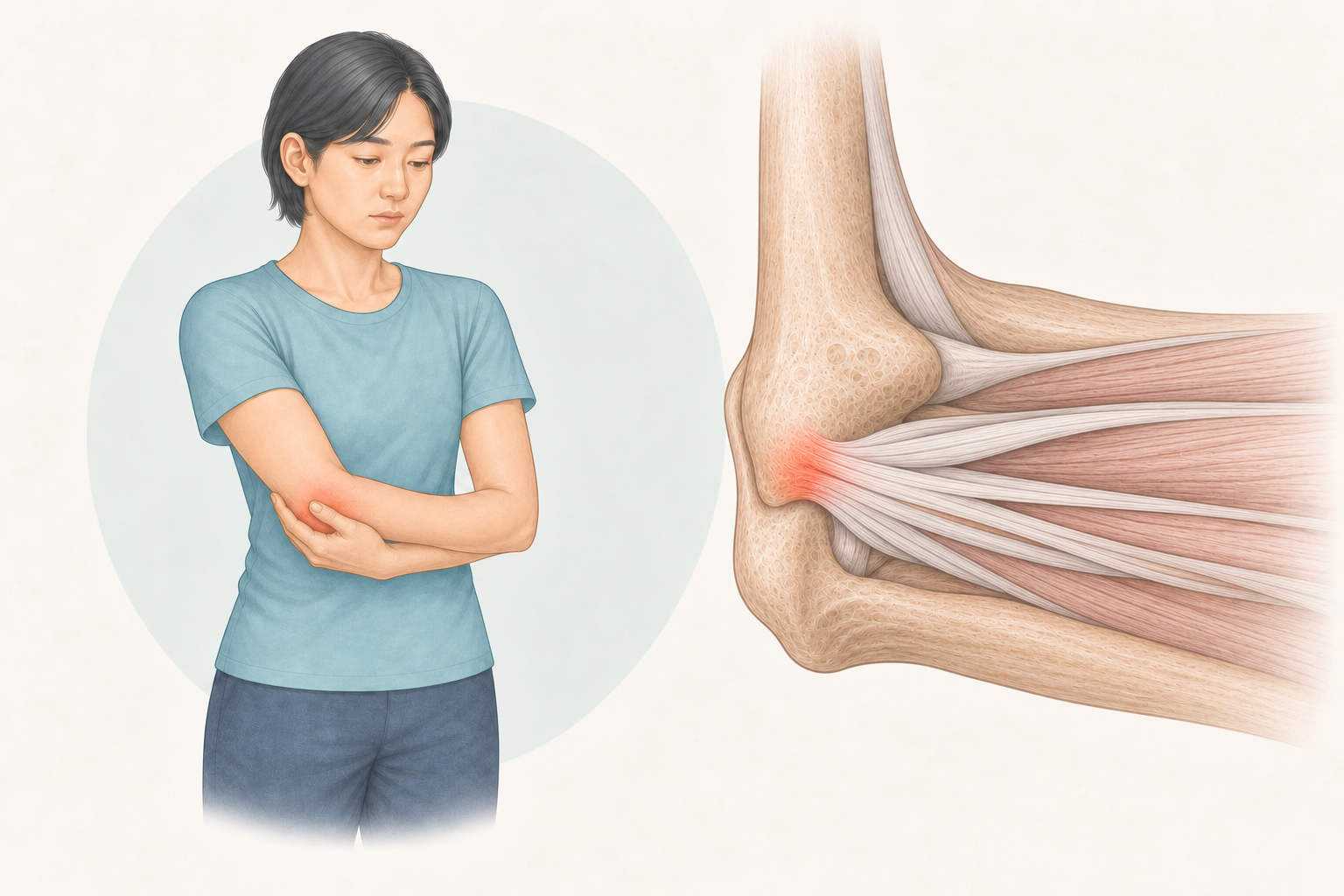 골프엘보(내측상과염)란? 팔꿈치 안쪽 통증의 원인과 한의 치료 관련 이미지