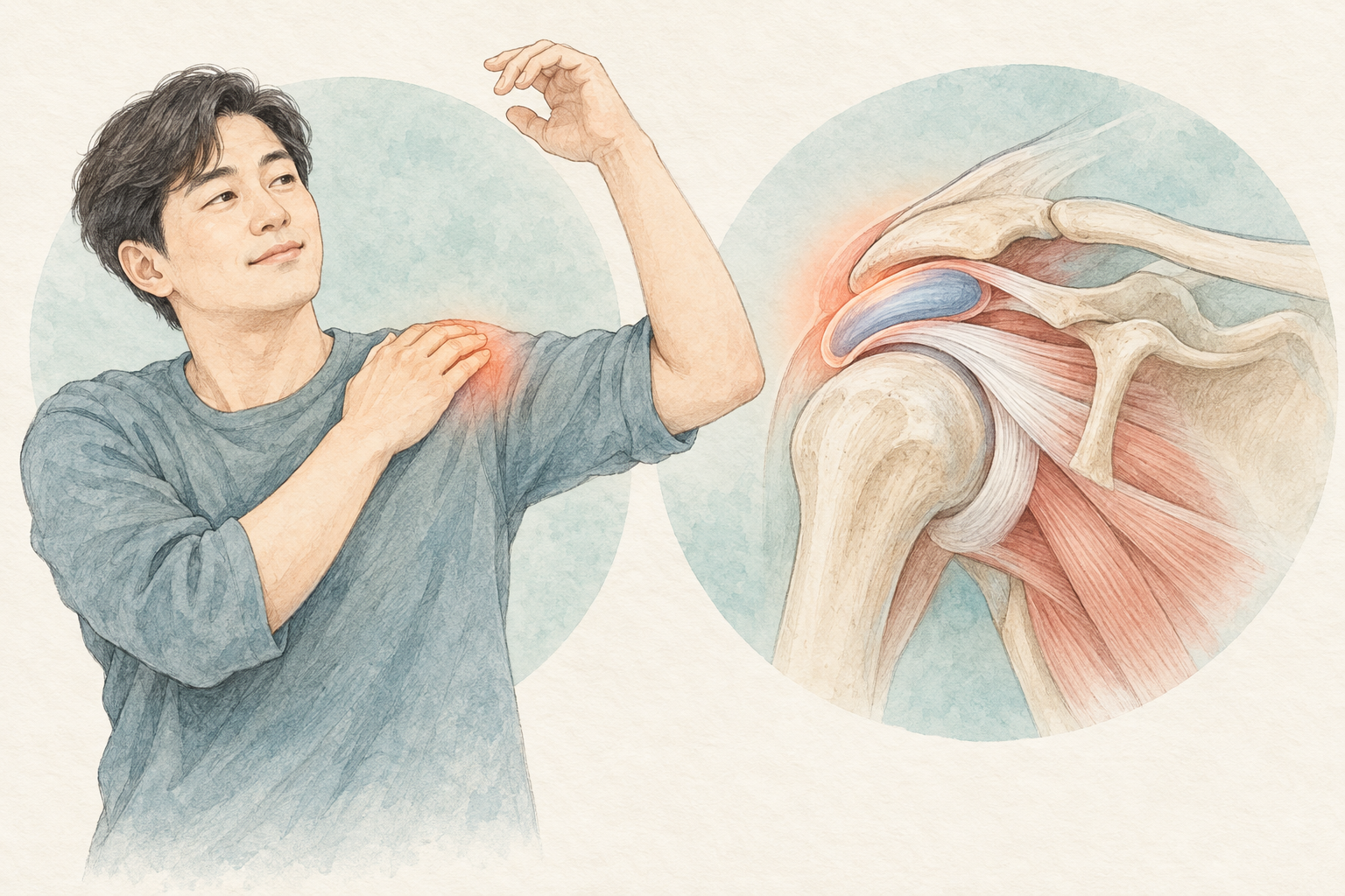 어깨 윤활낭염이란? 팔 들어 올릴 때 걸리는 통증과 치료 관련 이미지