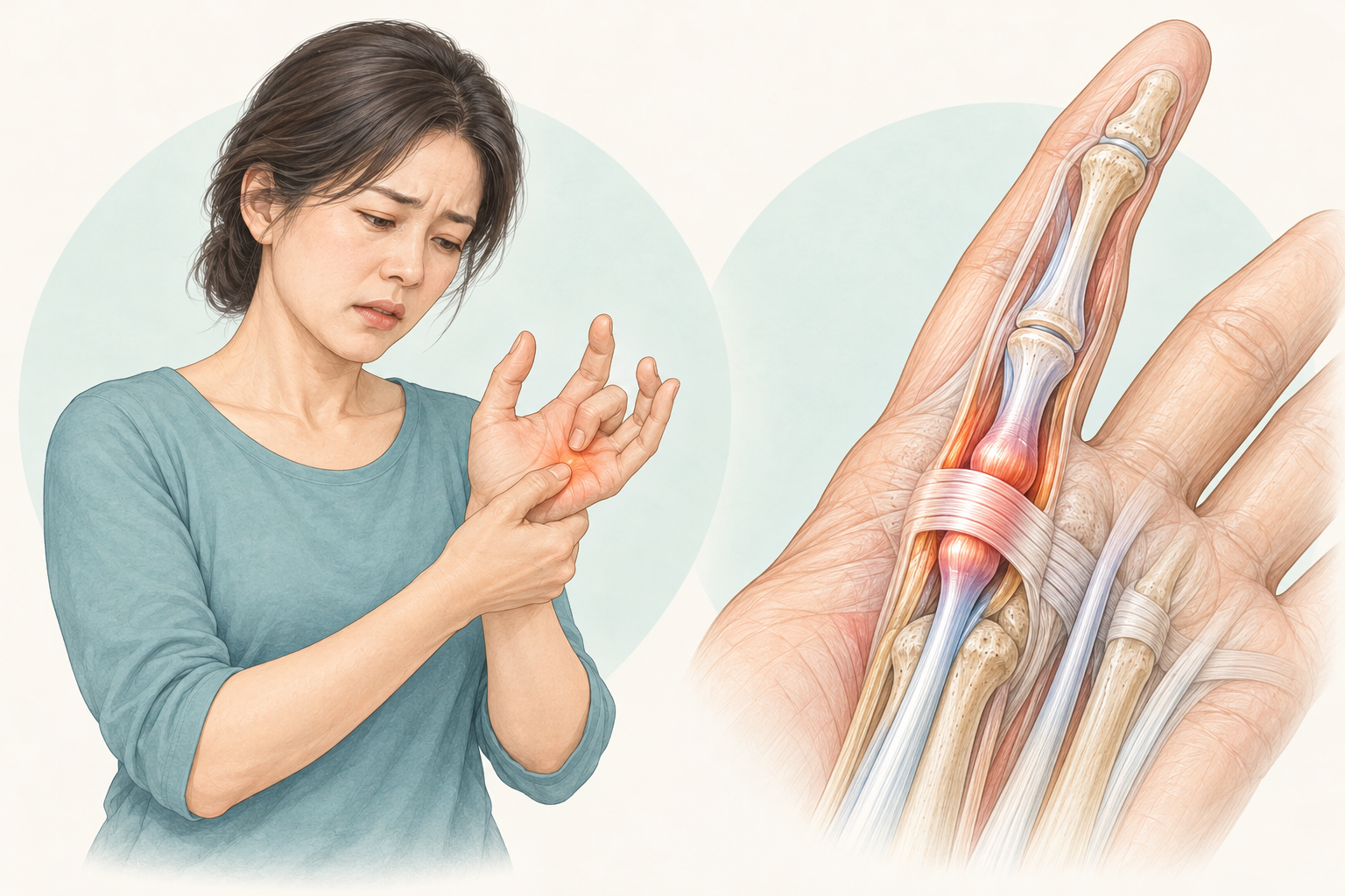 손가락이 걸렸다 풀리는 느낌이 반복된다면? 방아쇠수지증후군의 원인과 관리 관련 이미지